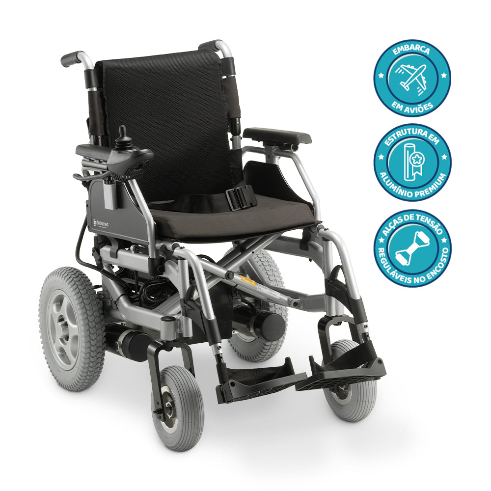 Cadeira de Rodas Motorizada Dellamed D1000 Alumínio até 135kg