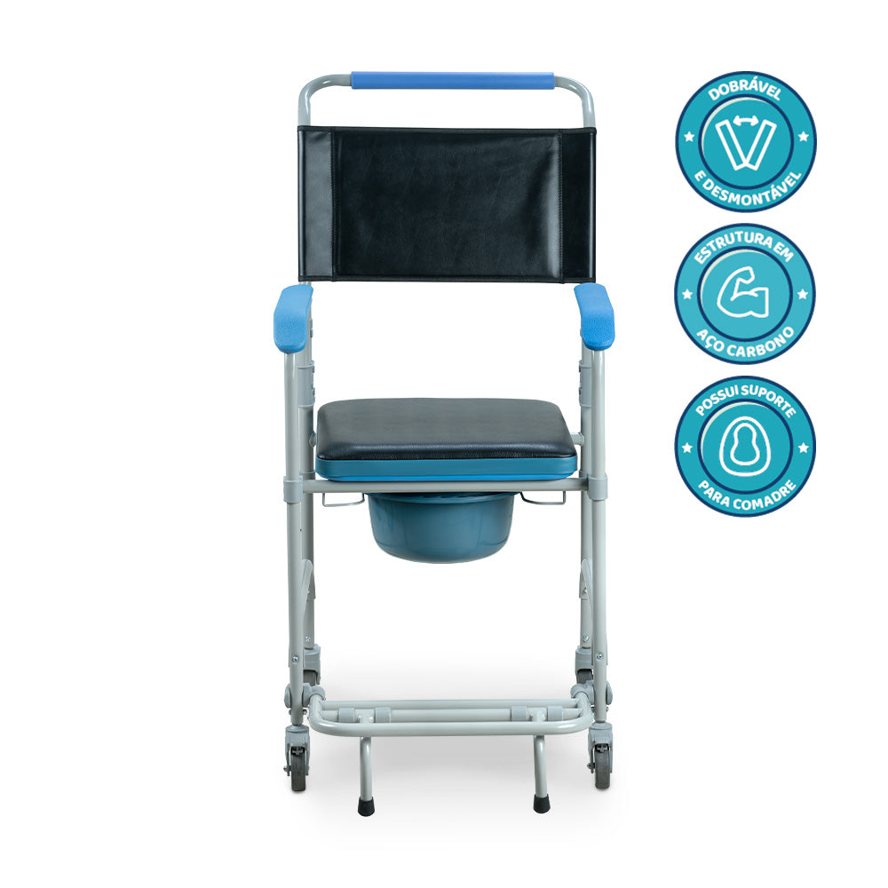 Cadeira de Banho Higiênica Desmontável Dellamed D50 até 150kg