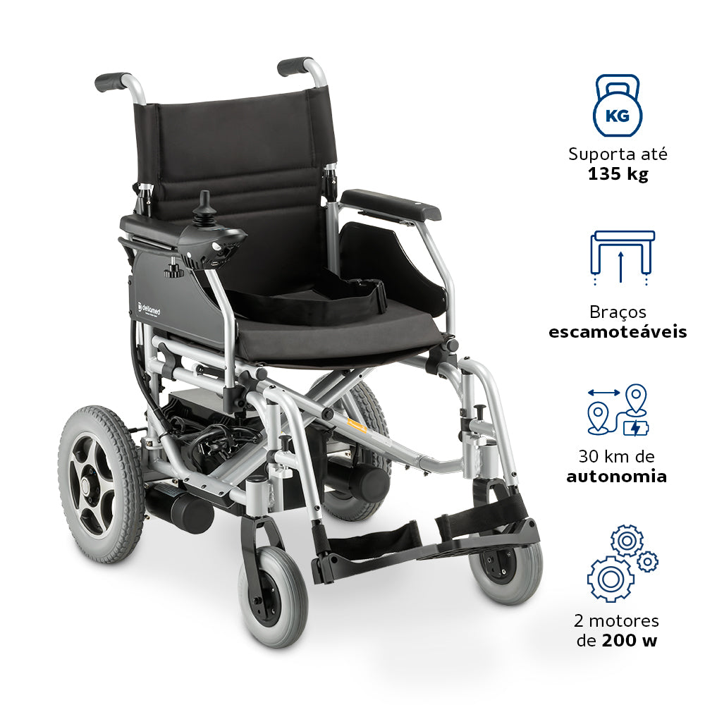 Cadeira de Rodas Motorizada Dellamed D900 Alumínio até 120kg
