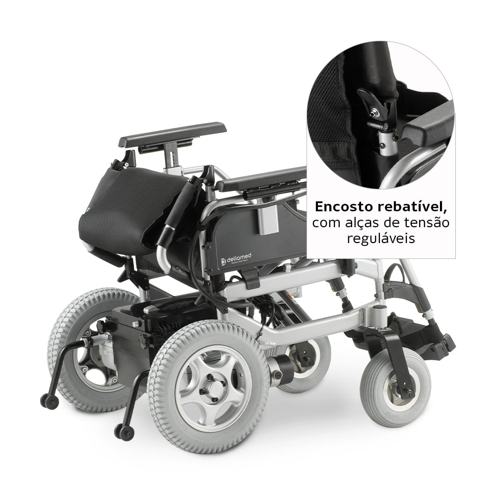 Cadeira de Rodas Motorizada Dellamed D1000 Alumínio até 135kg