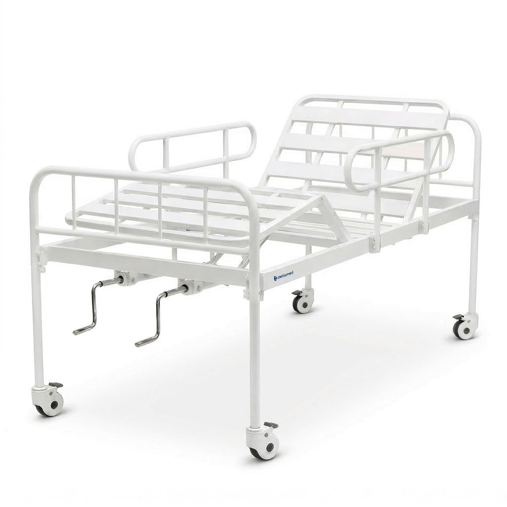 Cama Hospitalar Manual 2 Movimentos Grades em Aço