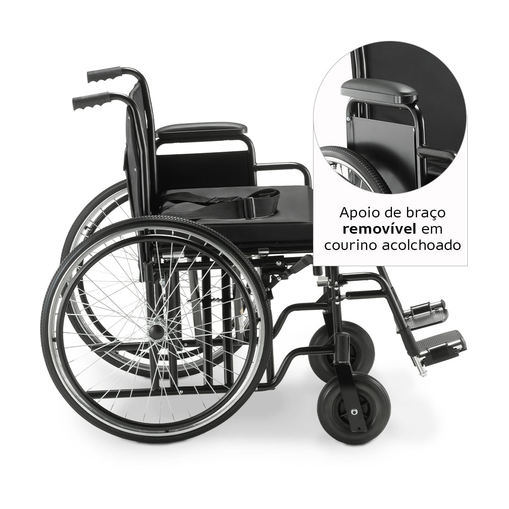 Cadeira de Rodas para Obeso Dellamed D500 até 180kg