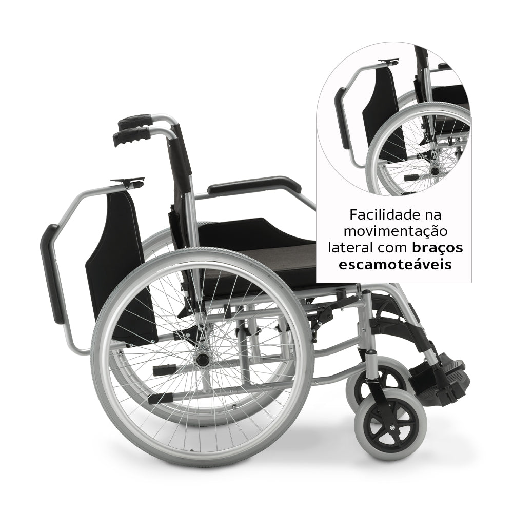 Cadeira de Rodas Dobrável Dellamed D600 Alumínio até 120kg
