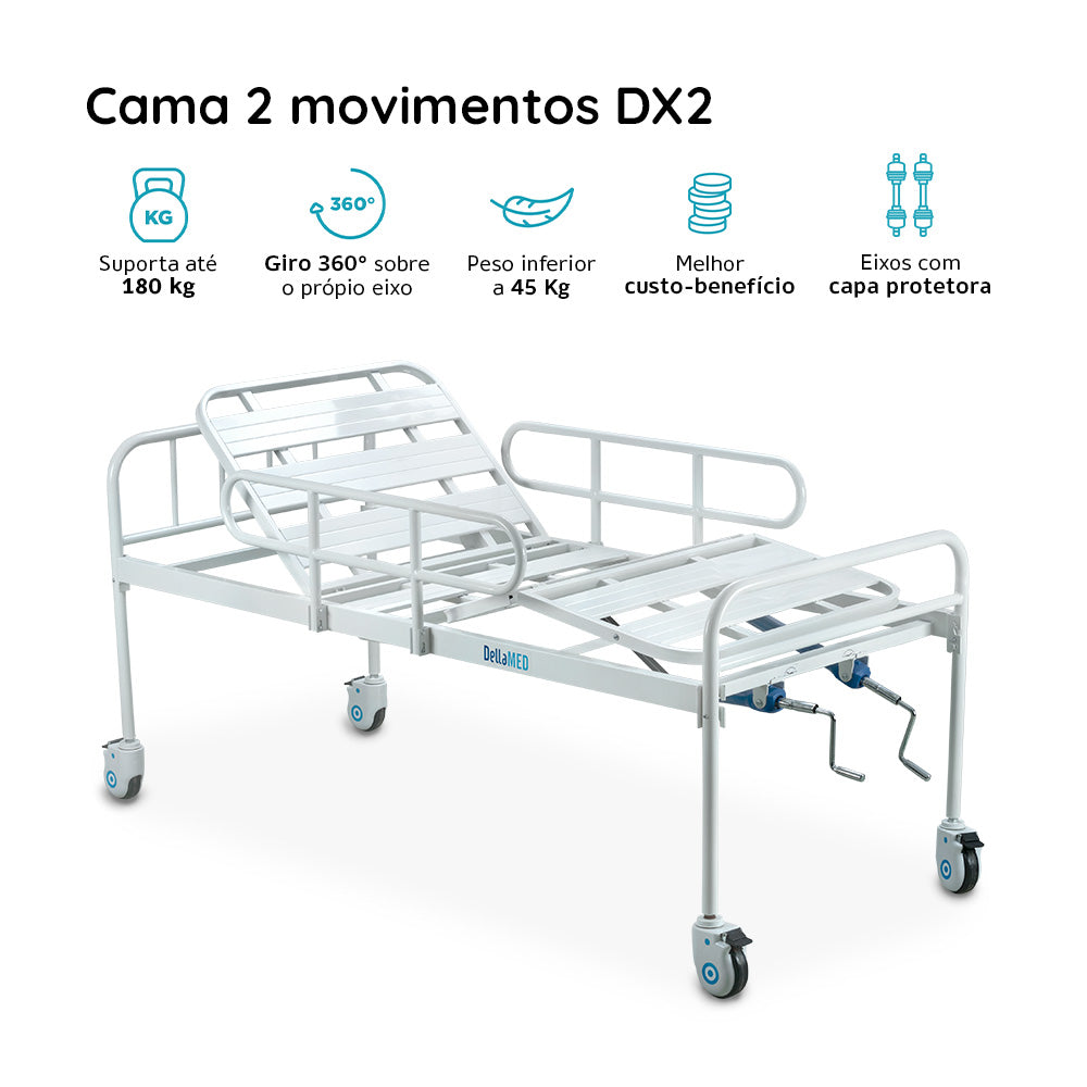 Cama Hospitalar 2 Movimentos Dellamed DX2 até 180kg