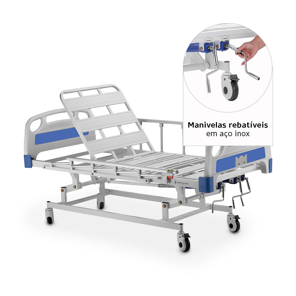 Cama Hospitalar 3 Movimentos Dellamed DX3 até 200kg