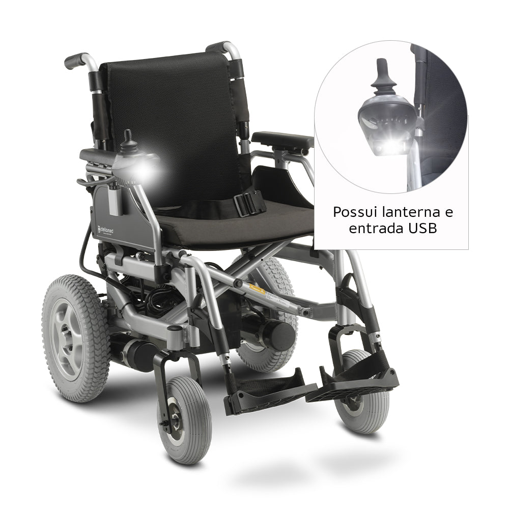 Cadeira de Rodas Motorizada Dellamed D1000 Alumínio até 135kg