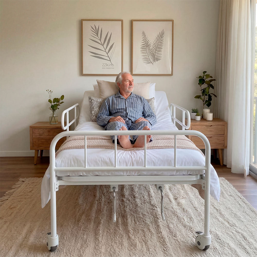 Cama Hospitalar Manual 2 Movimentos Grades em Aço