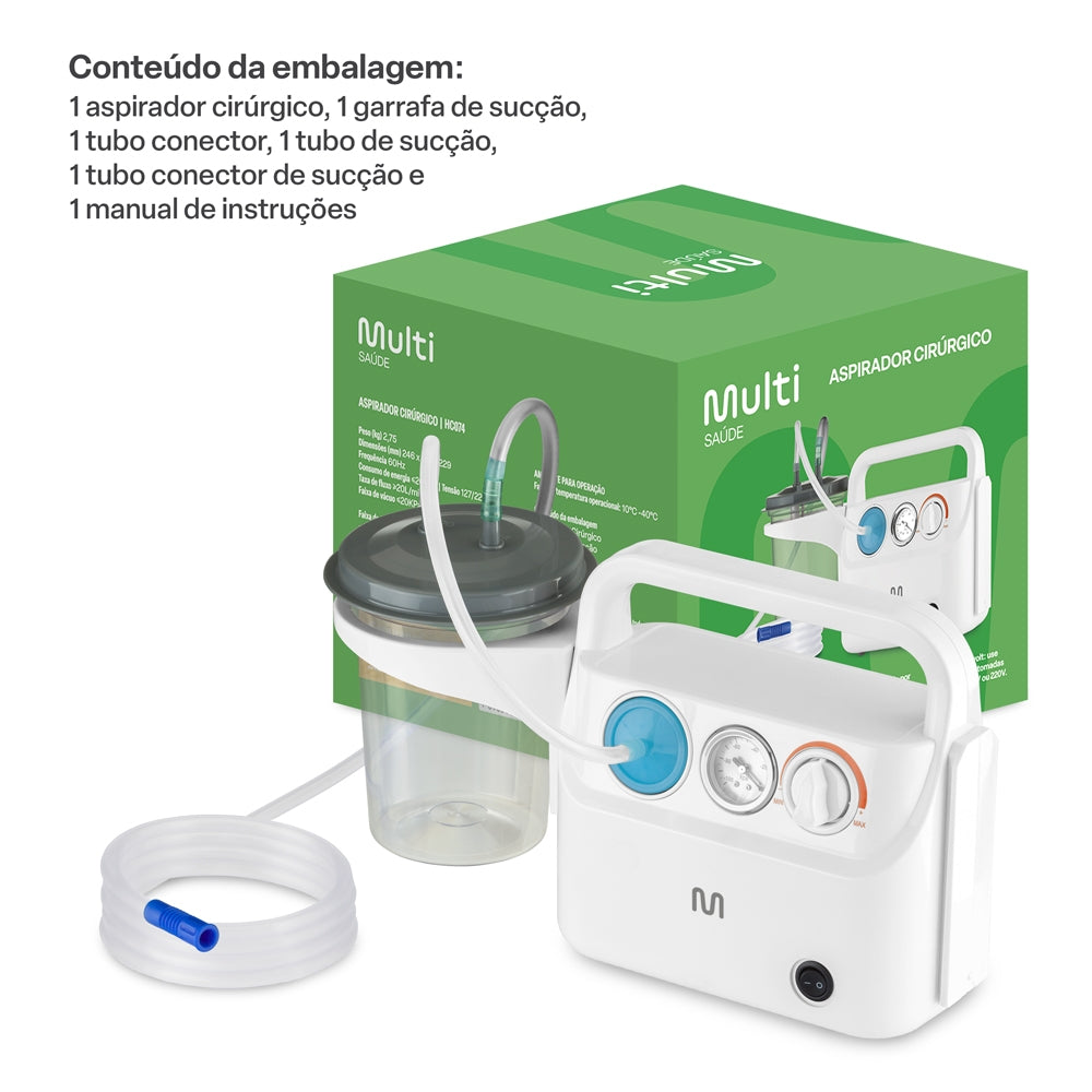 Aspirador Cirúrgico Bivolt Multi para Secreções