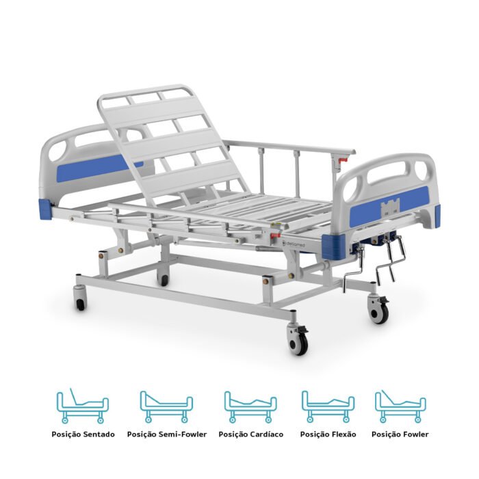 Cama Hospitalar DX3 3 Movimentos até 200 Kg Dellamed Equipamento Hospitalar