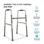 Andador em Alumínio 3 em 1 D10 Pop