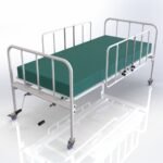 CAMA HOSPITALAR MANUAL 02 MOVIMENTOS- GRADES EM AÇO