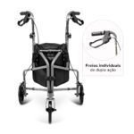 ANDADOR DOBRÁVEL 3 RODAS SUPORTA ATÉ 100 KG - D11 DELLAMED - Imagem 6