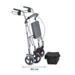 ANDADOR DE ALUMÍNIO DOBRÁVEL 4 RODAS COM ASSENTO - D12 DELLAMED - Imagem 5