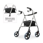 ANDADOR DE ALUMÍNIO DOBRÁVEL 4 RODAS COM ASSENTO - D12 DELLAMED - Imagem 6