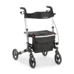 ANDADOR DE ALUMÍNIO COMPACTO 4 RODAS ATÉ 135 KG  - D14 DELLAMED