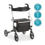 ANDADOR DE ALUMÍNIO COMPACTO 4 RODAS ATÉ 135 KG  - D14 DELLAMED - Imagem 3