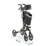 ANDADOR DE ALUMÍNIO COMPACTO 4 RODAS ATÉ 135 KG  - D14 DELLAMED - Imagem 6