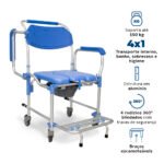 CADEIRA DE BANHO EM ALUMÍNIO ATÉ 150 KG  - D60 DELLAMED - Imagem 2