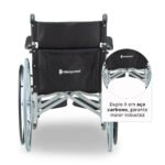 CADEIRA DE RODAS DOBRÁVEL EM AÇO ATÉ 120 KG - D100 DELLAMED - Imagem 5