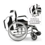 CADEIRA DE RODAS EM ALUMÍNIO DOBRÁVEL ATÉ 120 KG - D600 DELLAMED - Imagem 4