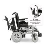 CADEIRA DE RODAS MOTORIZADA EM ALUMÍNIO ATÉ 135 KG - D1000 DELLAMED - Imagem 4